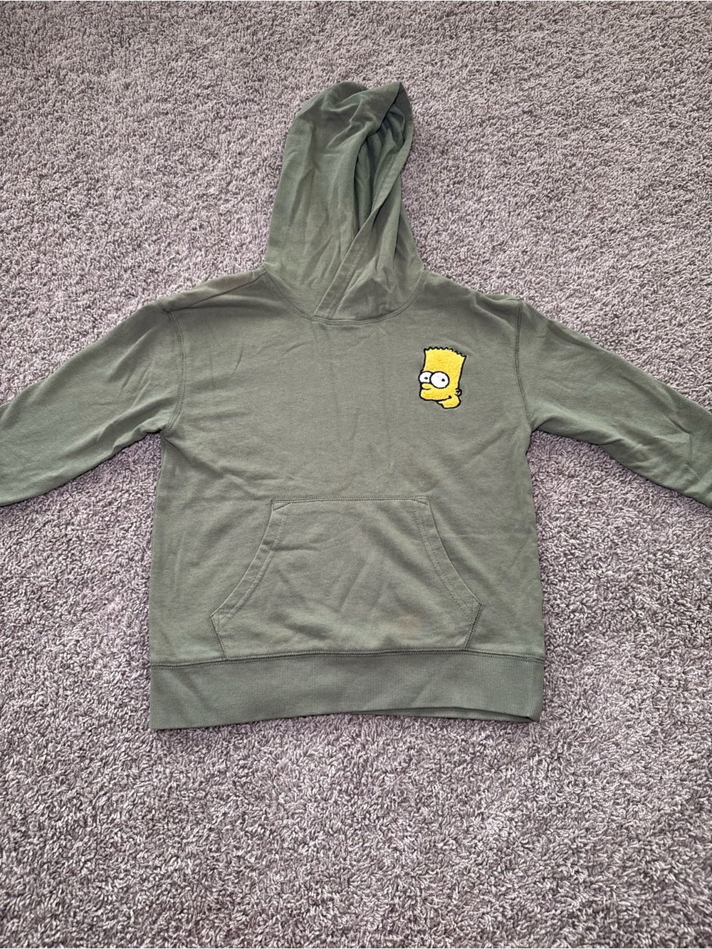 Boys Bart Simpson Hoodie with Embroidered